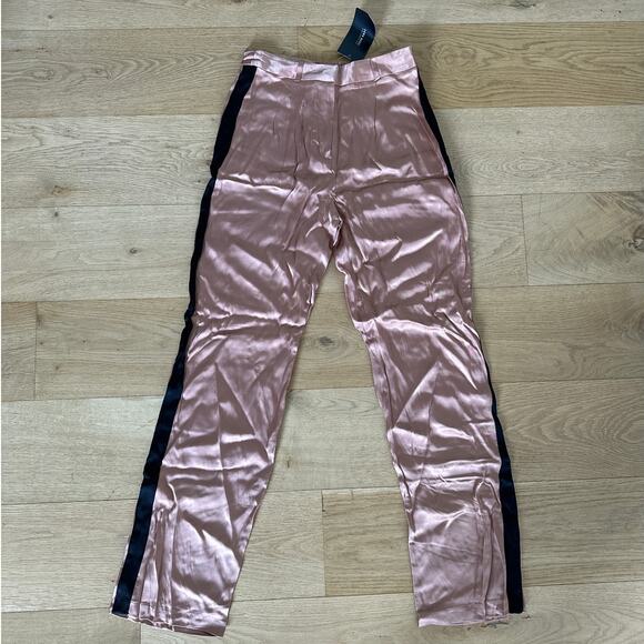 Zara Basic - Straight Leg Side Stripe Pants in Peachy Copper - Picture 1 of 5